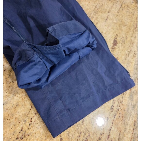 Vtg Eddie Bauer Gore Tex Windbreaker Pants Mens M Blue Drawstring Zip Ankle - Picture 9 of 16